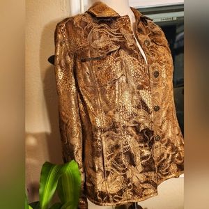 Chico's Gold Blazer Size 1